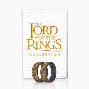 Image of 2-Ring Collectors Box Bundle - Distressed Metallic warm golden yellow outer ring with metallic true black inner ring.