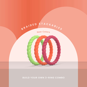 Image of Braided Stackable Bundle - 3 Ring Set Bundle - Mix and match any three braided stackable rings.