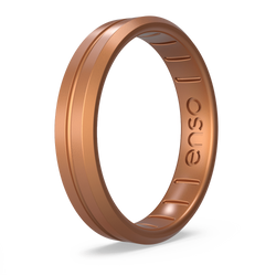 Thin Contour Silicone Ring Copper