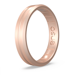 Thin Contour Silicone Ring Rose Gold