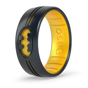 Image of Batman™ Ring - Yellow Topaz and Black Pearl.