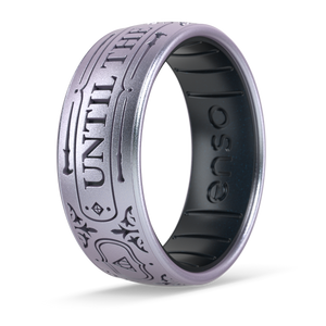Image of Until The Very End Ring - Black pearl inside, with icy silver outside, light purple color.