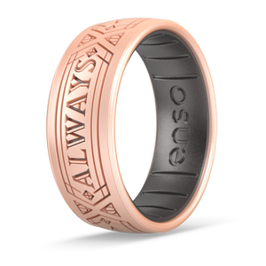 Image of Always Ring - Platinum inner ring with rose gold outer ring.