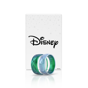 Image of Disney Silicone Ring - Hocus Pocus Two Ring Set Bundle - Light purple with light blue tones/Blue-green and pearl.