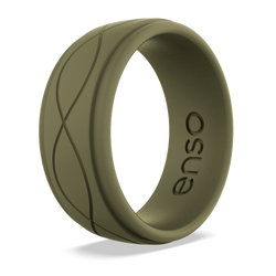 Men's Infinity Silicone Ring Pine