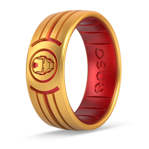 Image of In Flight Ring - ruby and gold.