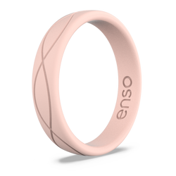 Women's Infinity Silicone Ring Pink Sand Lifestyle