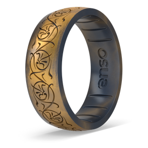 Image of Gandalf’s Light Ring - Distressed Metallic warm golden yellow outer ring with metallic true black inner ring.