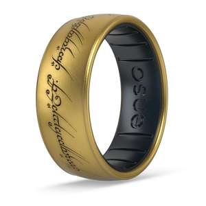 Image of The One Ring™ DualTone Ring - Antique gold outer ring with metallic true black inner ring.