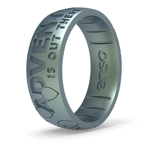 Image of Adventure Ring - Metallic Gray with green undertones.