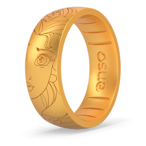 Image of Disney Belle Ring - Metallic warm golden yellow.