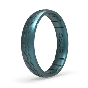 Image of Alexandrite Surf Ring - Iridescent, dark blue green.