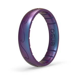 Image of Mermaid Waves Ring - Iridescent bluish purple with green and teal.